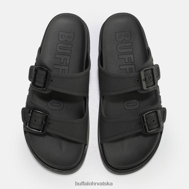 crno Buffalo eve sol sandale s platformom veganske |slajdova TDD6T248